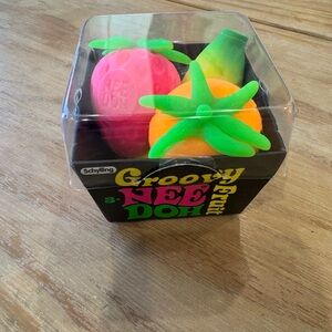 Groovy NeeDoh Fruit Set - Pink, Orange, Green